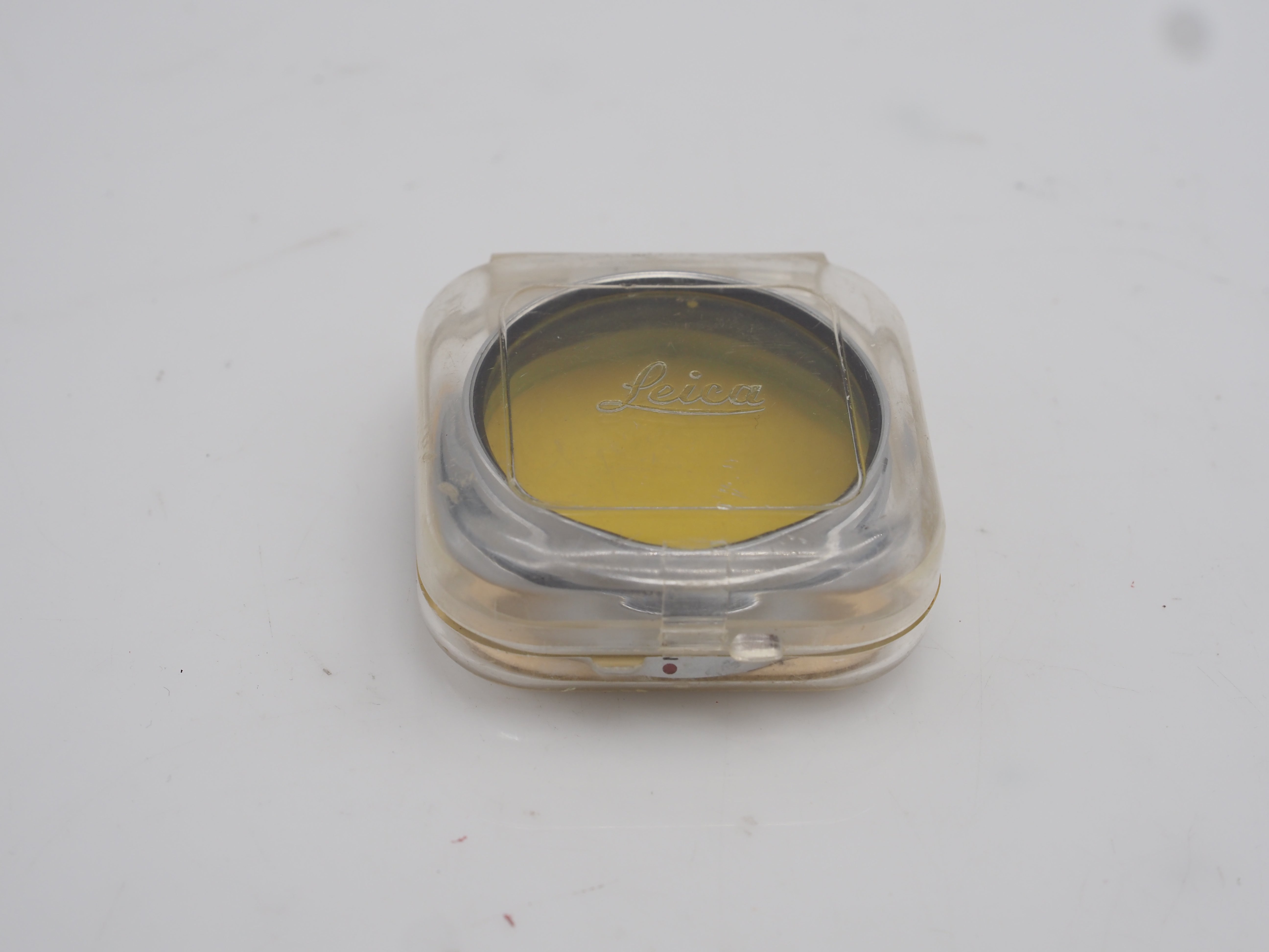 Used E Leitz Wetzlar yellow filter for Summarit 50mm f1.5 lens w/case #6288mkg