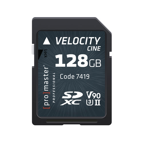 ProMaster Velocity CINE 128GB SDXC Card