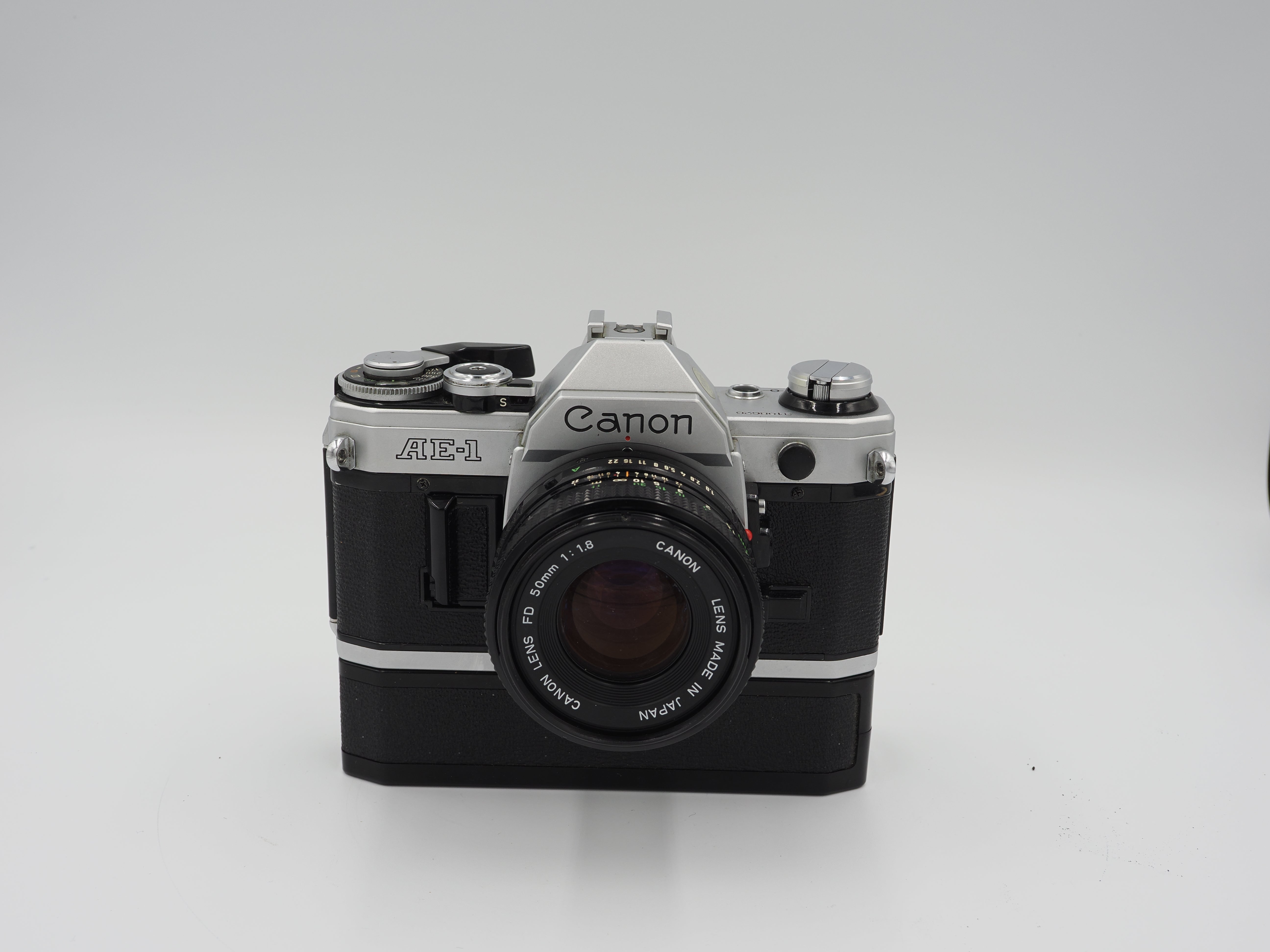 Canon AE-1 with 50mm f1.8 and Power winder #6575