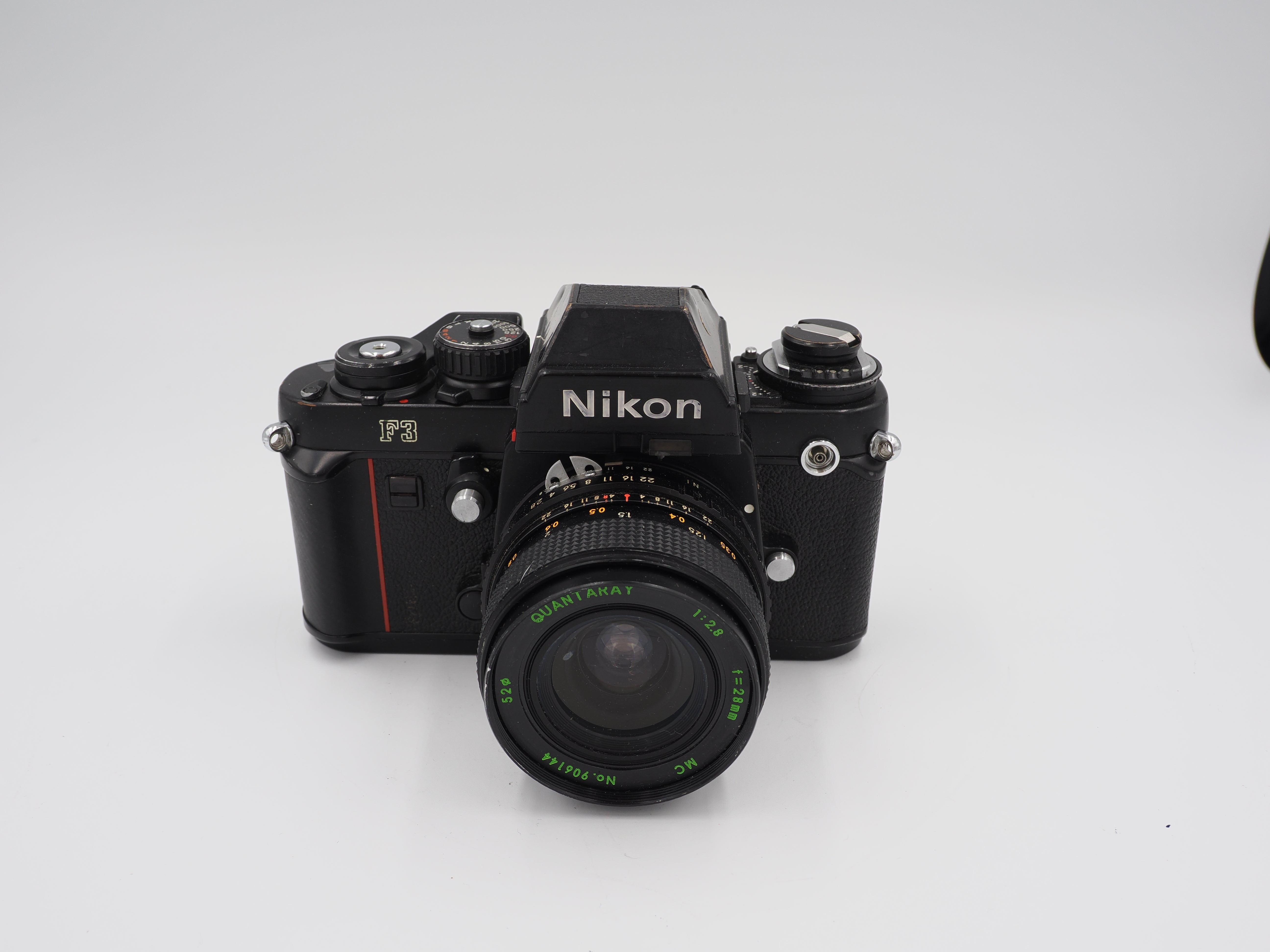 Used Nikon F3 Black with Quanraray 28mm f2.8 MC lens #6711