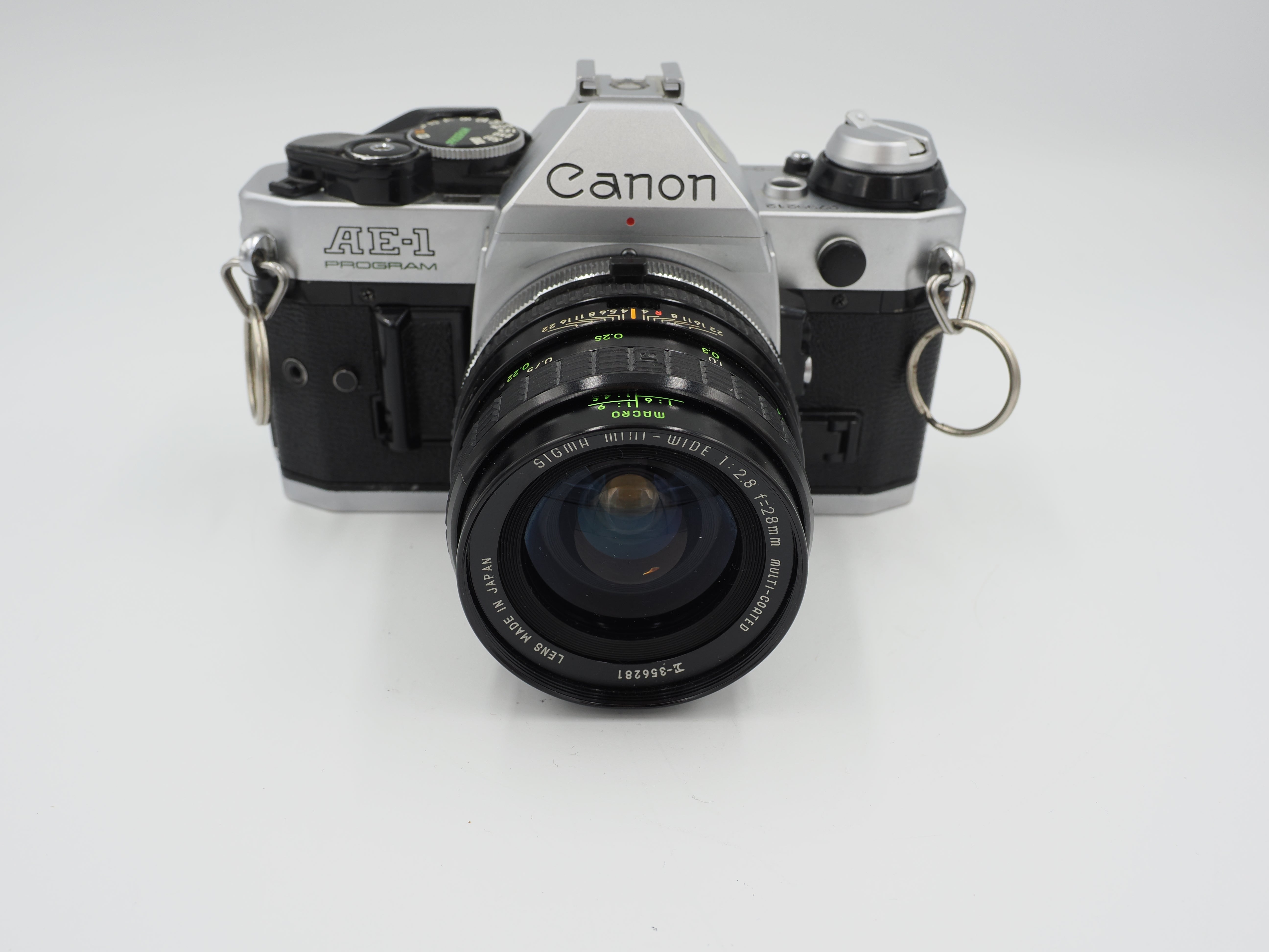 Used Canon AE-1 Program CLA'd with Sigma 28mm f2.8 #6713