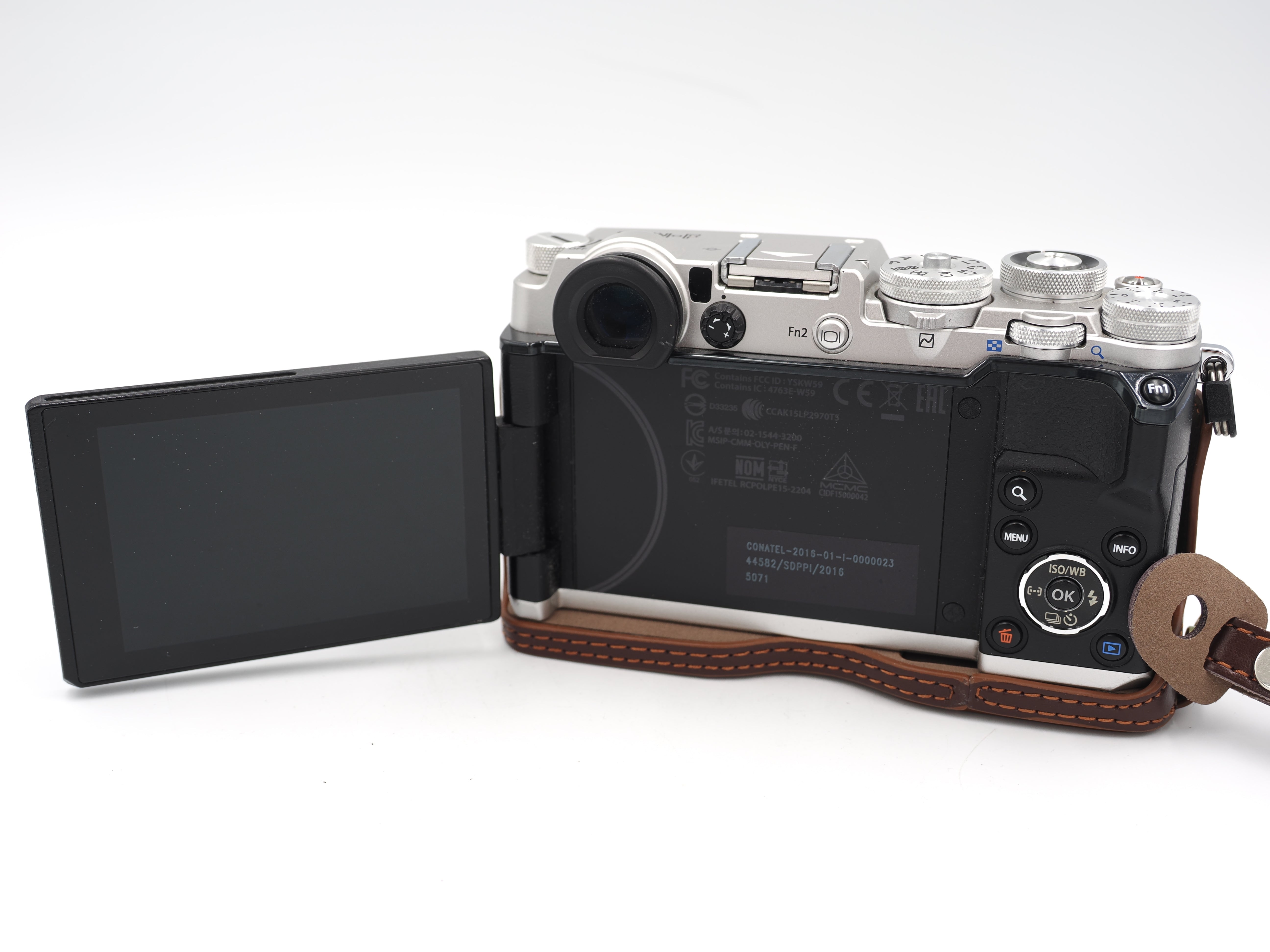 Used Mint Olympus Pen-F Micro 4/3 Mirrorless body chrome #7022