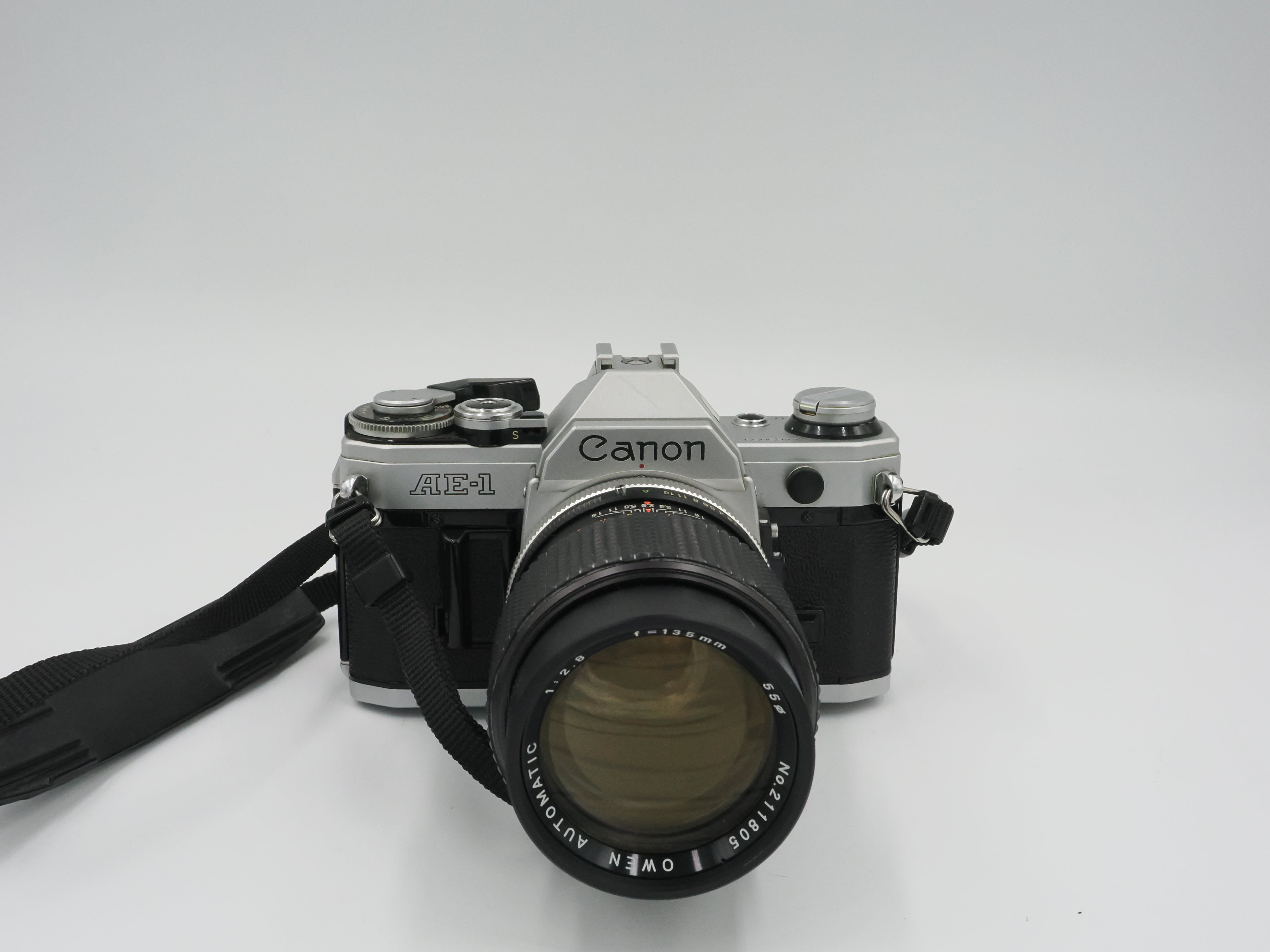 Used Canon AE-1 camera with Owen Auto 135mm f2.8 lens #6748